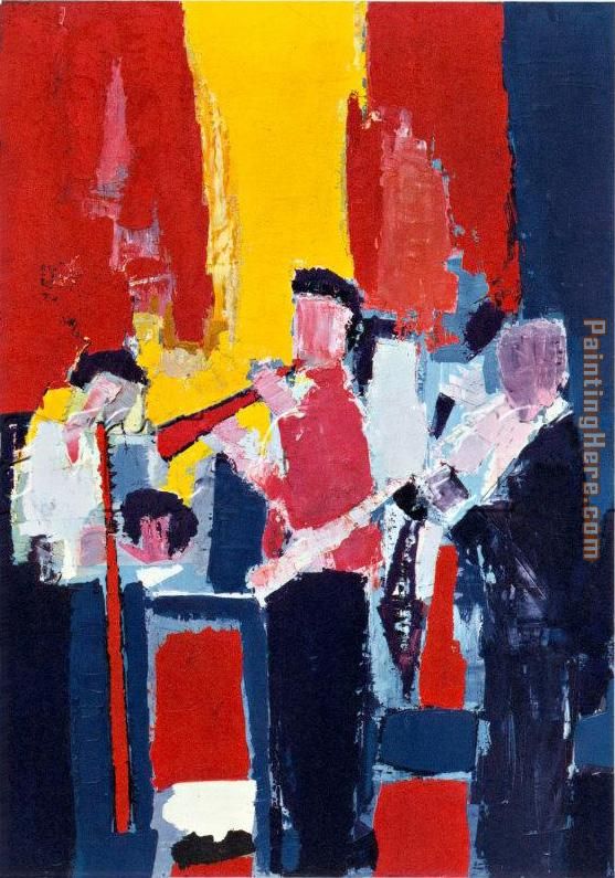 Jazz Musicians painting - Nicolas De Stael Jazz Musicians art painting
